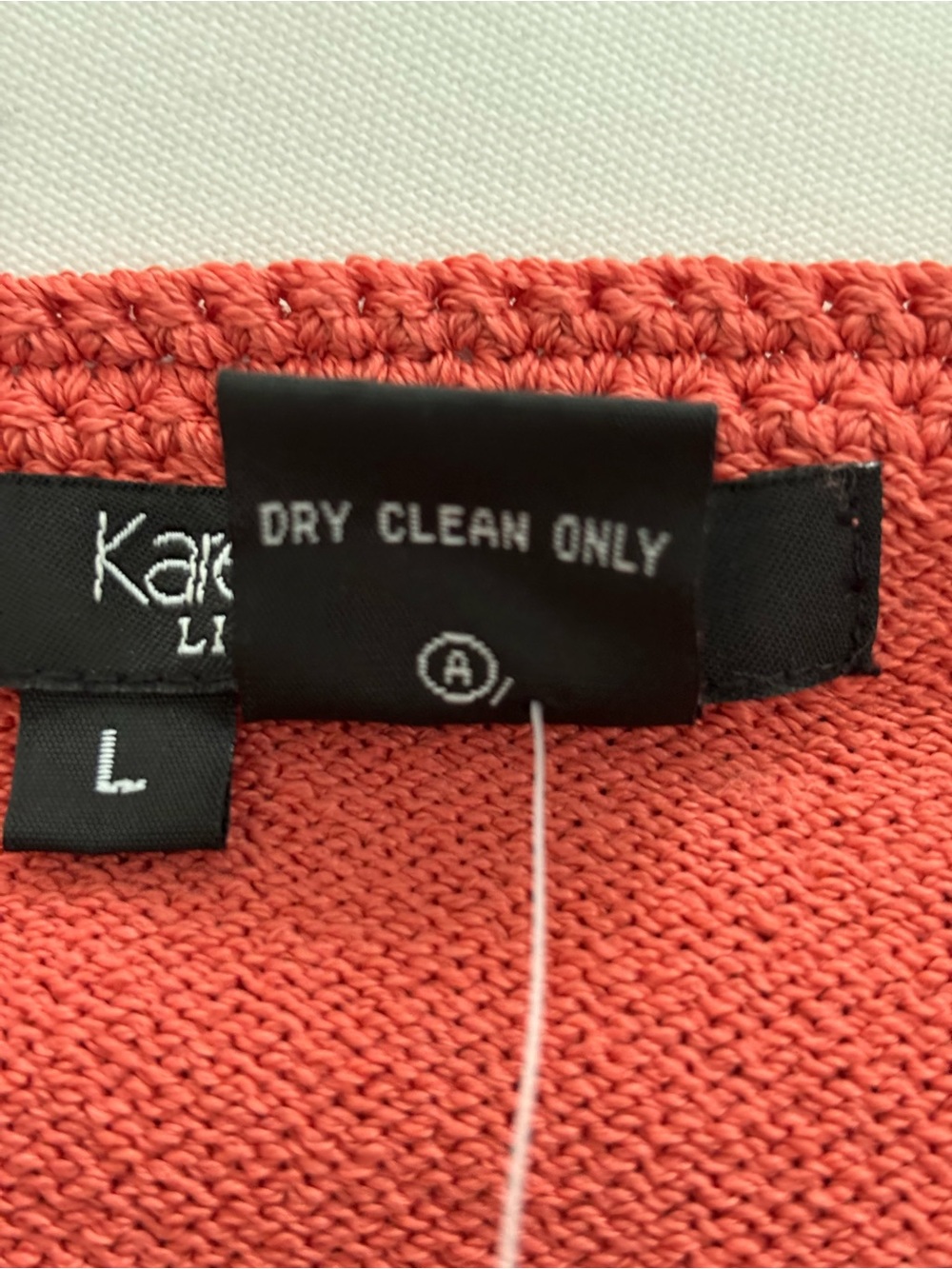 Karen Kane Tuscan Sunrise Ribbon Cardigan NWT Coral/Terracotta Orange Coquette L - Picture 8 of 10